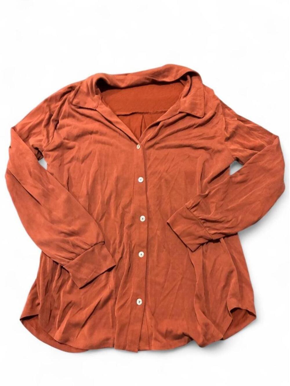 Green Envelope Women's Orange and Burgundy Blous